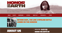 Desktop Screenshot of honorearth.org
